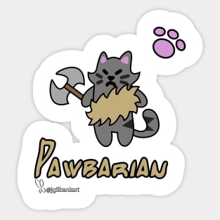 Pawbarian Sticker